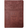 Bíblia King James 1611 - letra ultra-gigante - capa luxo castanha